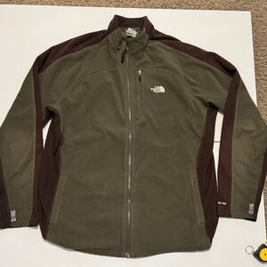 The North Face Men's Green and Brown full zip Jacket size Xl